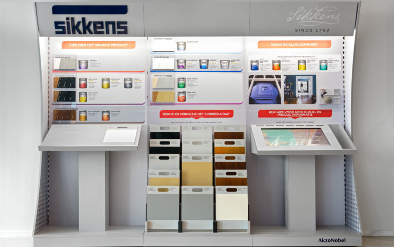 Schappresentatie digital kiosk configurator verffabrikant AkzoNobel